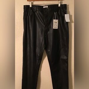 Kensie Black Faux Leather Pants